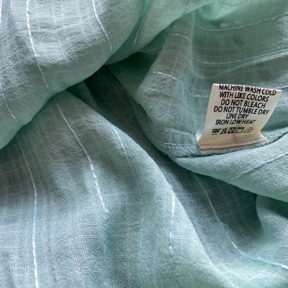 NWT Very J V-Neck Bohemian Blouse, Mint Green, Size S - Picture 7 of 7